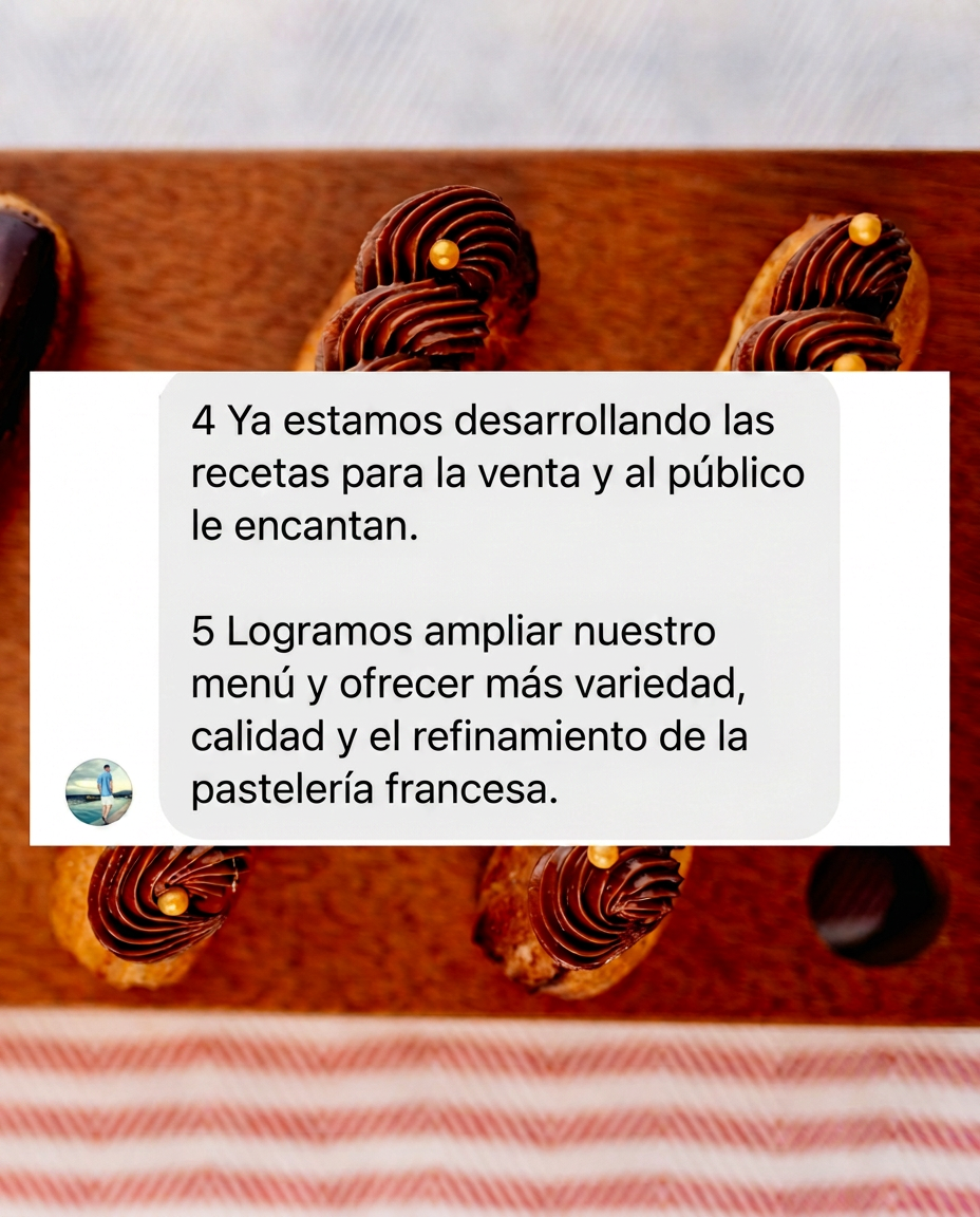 Student testimonial about the High-Profit Pastry Method