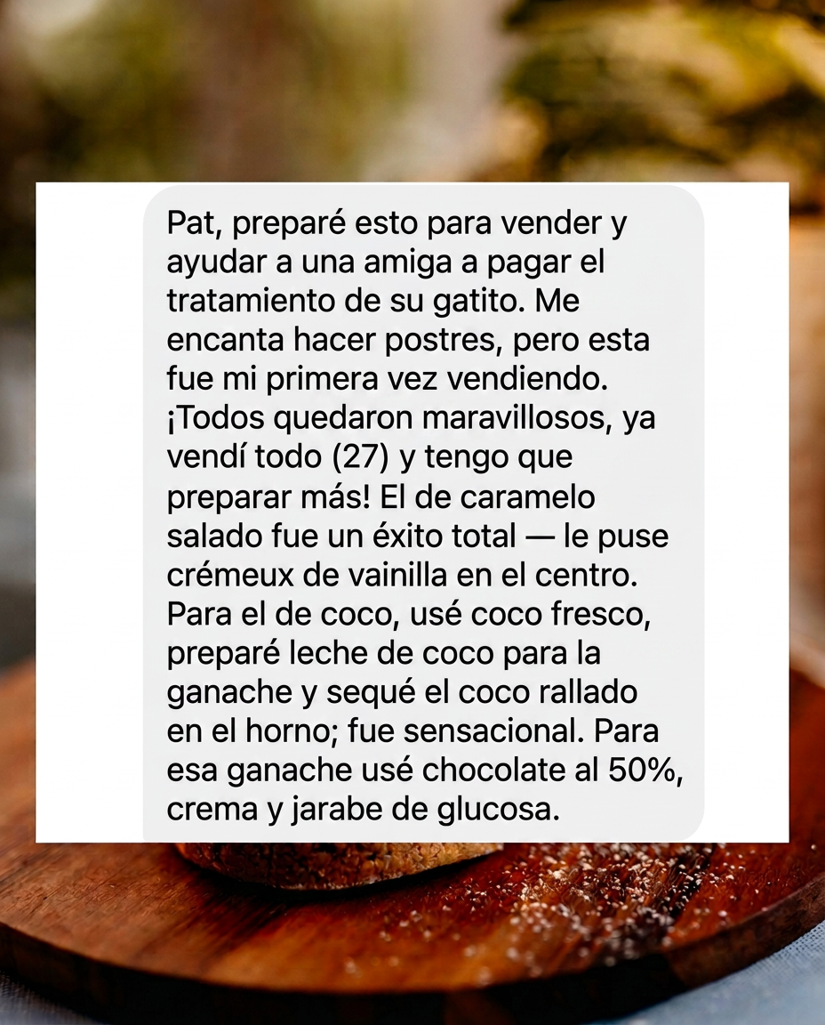 Student testimonial about the High-Profit Pastry Method