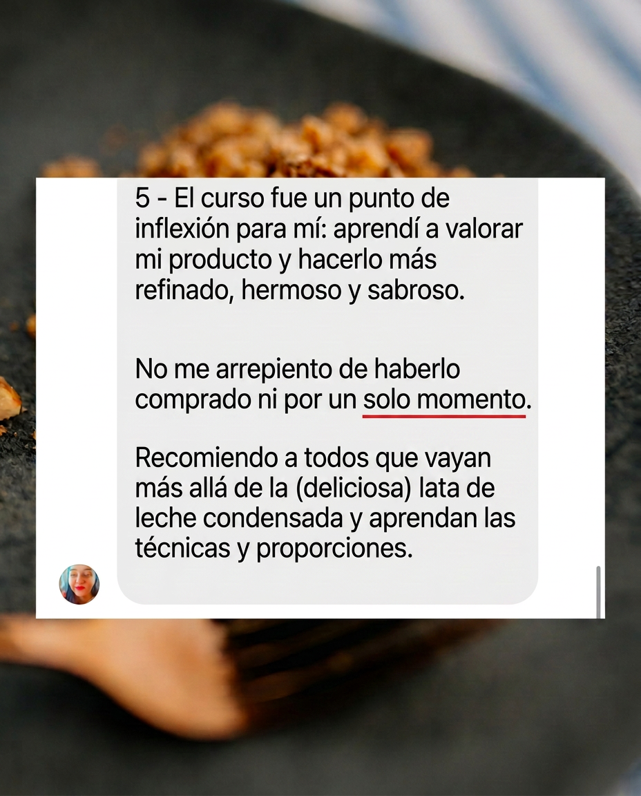 Student testimonial about the High-Profit Pastry Method