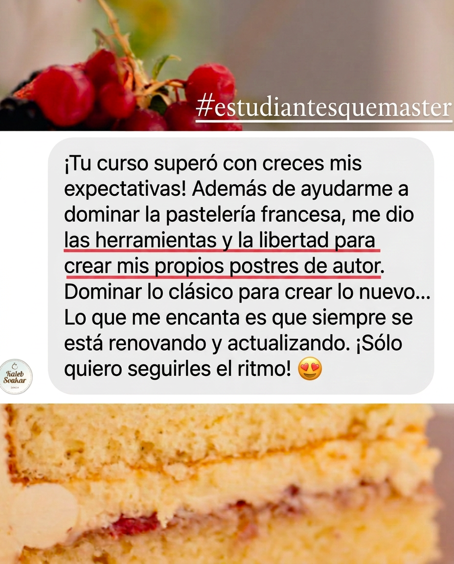 Student testimonial about the High-Profit Pastry Method